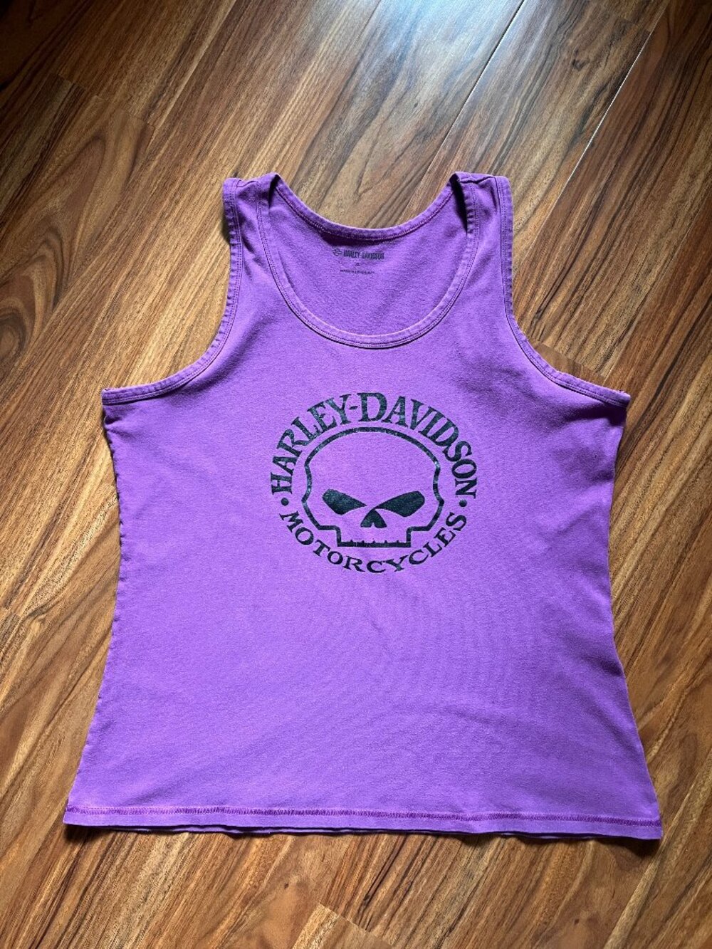 Harley-Davidson Purple Skull Logo Tank Top